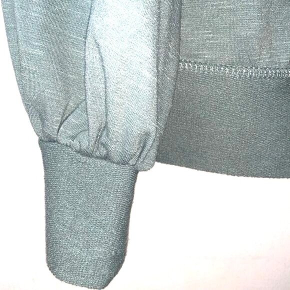 Knox Rose Embroidered Sage Green Long Sleeve Sweatshirt S - Picture 7 of 11